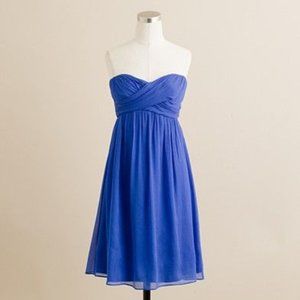 J.Crew Silk Chiffon Taryn Dress Mini Empire Waist $250 Casablanca Formal